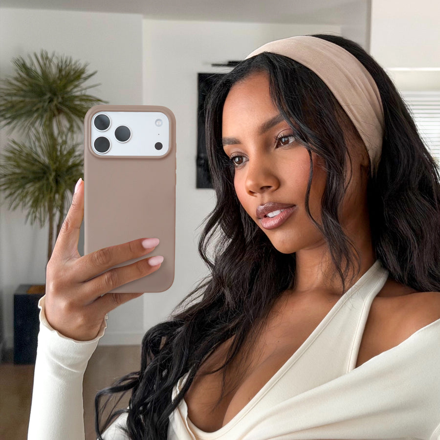 Cashmere Taupe iPhone Case lifestyle