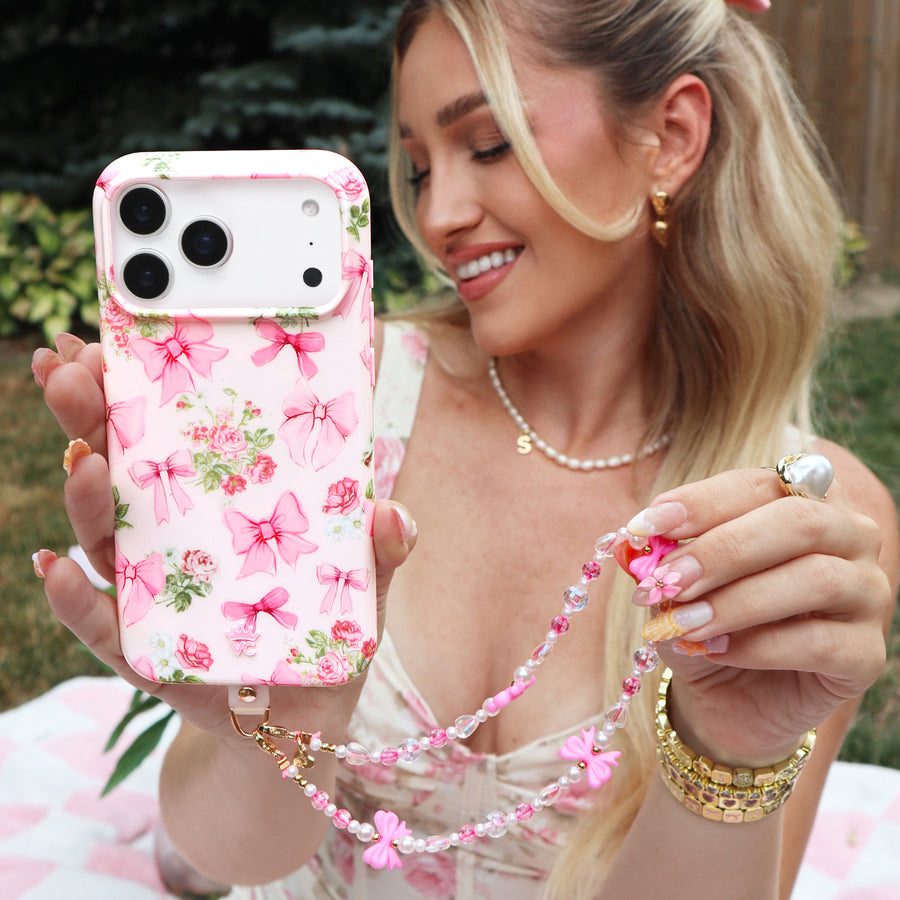 Posie Pink Bow iPhone Case lifestyle