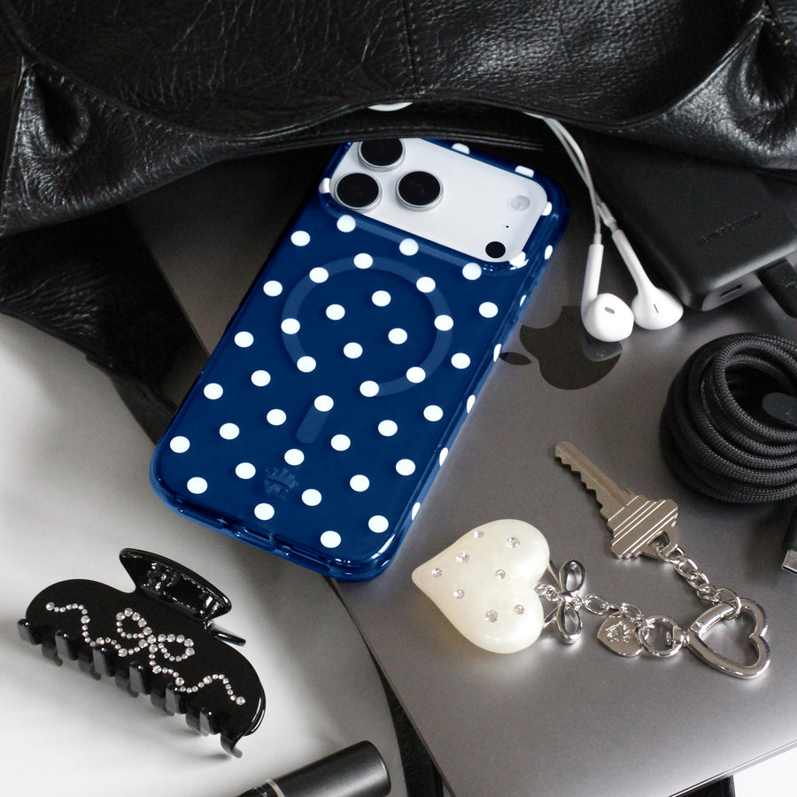 Midnight Polka Dot iPhone Case lifestyle