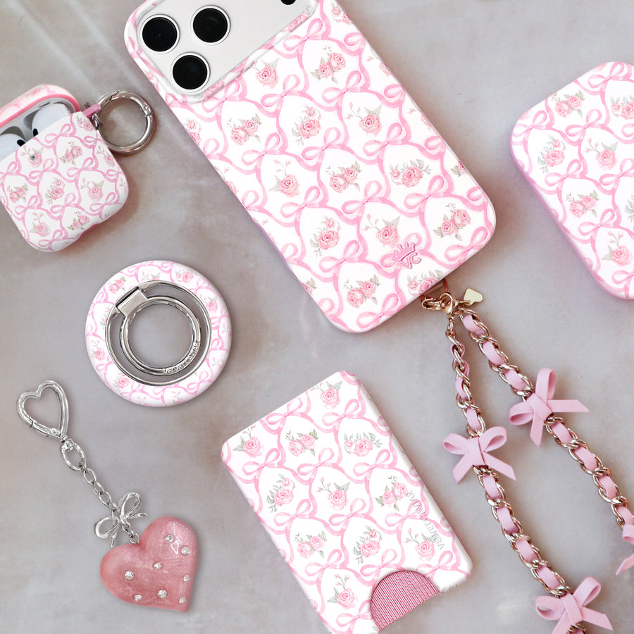 Lovely Pink Bows iPhone Case lifestyle