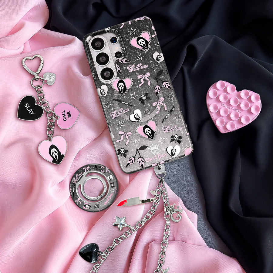 Ghost Face Goth Glitter Samsung Case lifestyle