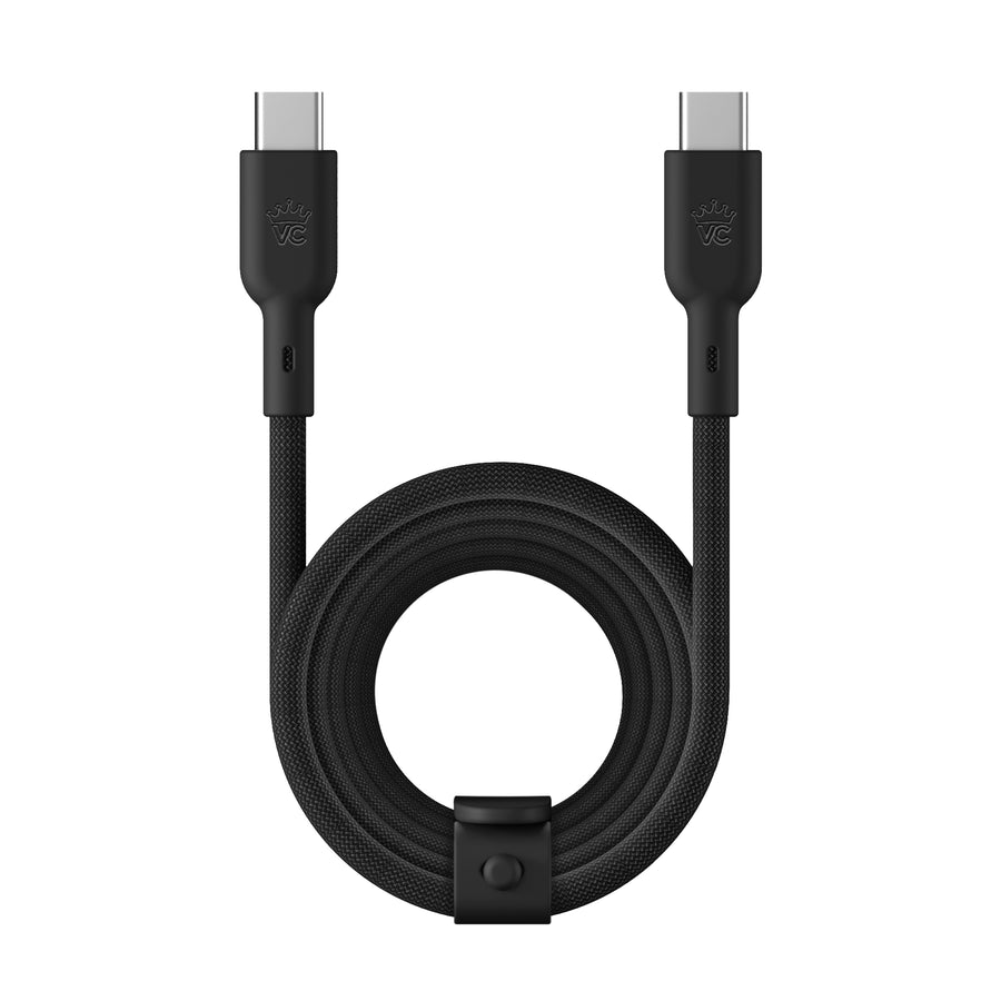 Black 6ft USB-C fast charging cable