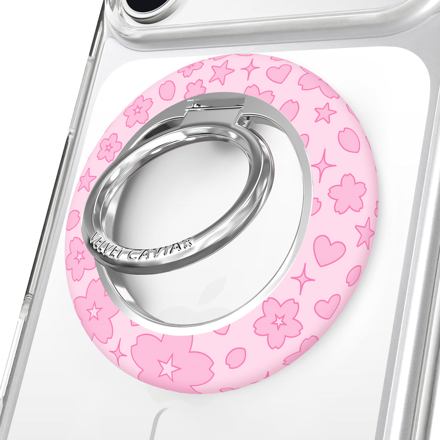Pink Cherry Blossom MagSafe Grip Ring