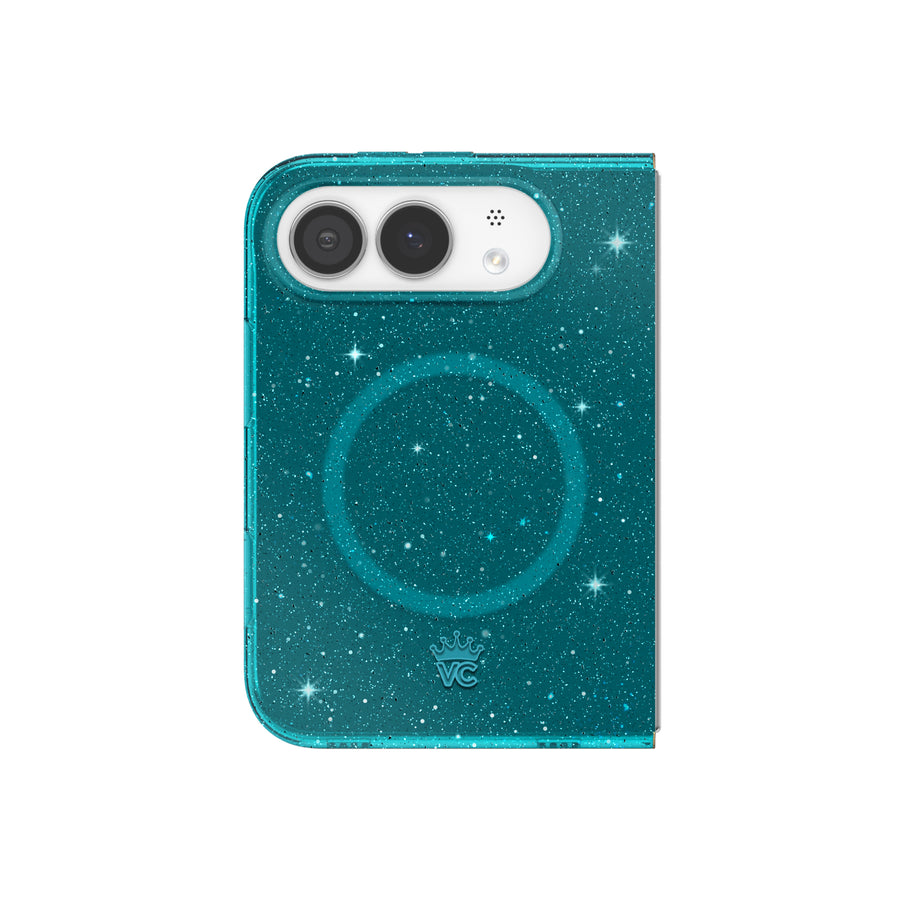 Emerald Teal Glitter Jelly iPhone Case