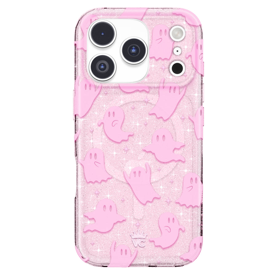 Ghosted Pink Glitter iPhone Case