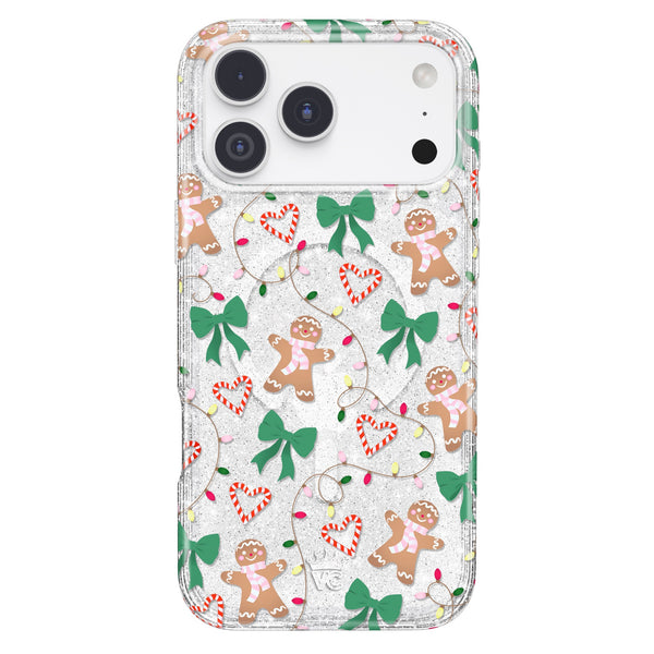 Gingerbread Kisses Glitter iPhone Case