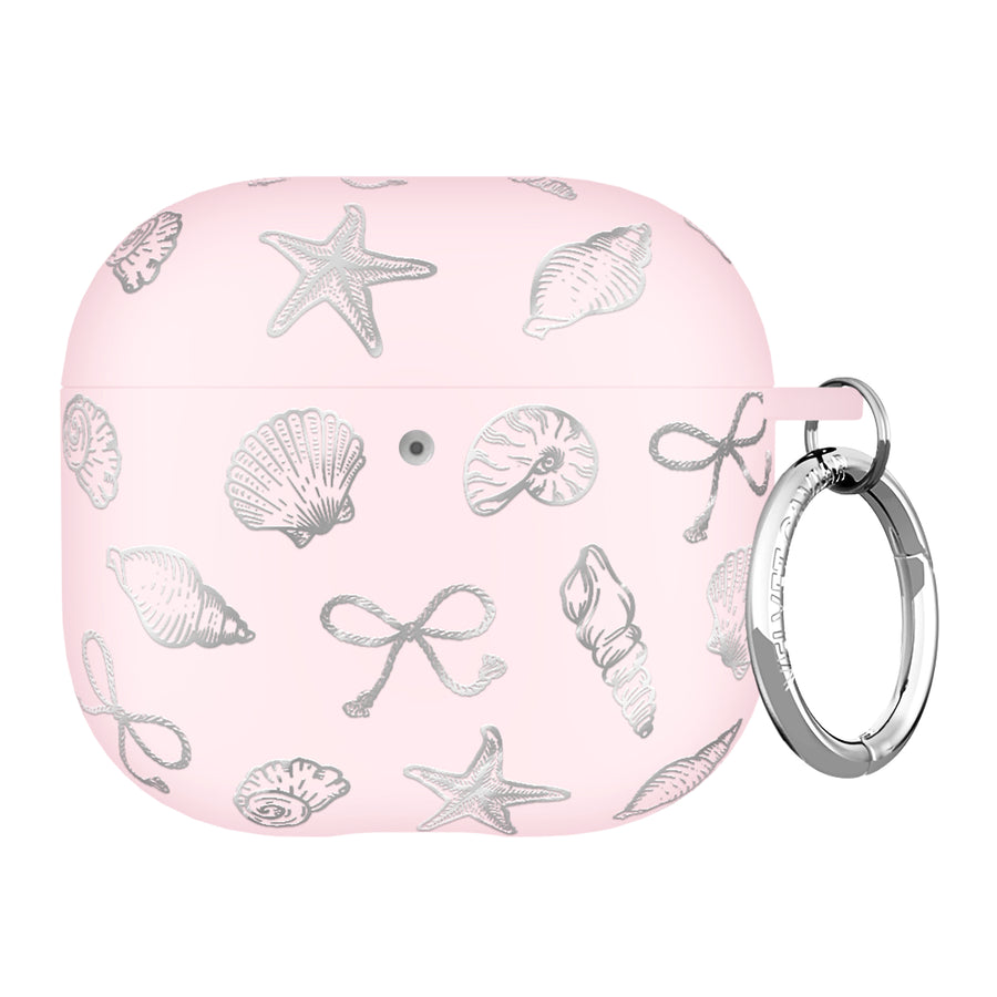 Pink Coastal Seashells AirPod Case