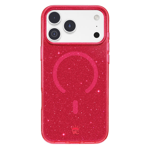 Ruby Red Glitter Jelly iPhone Case
