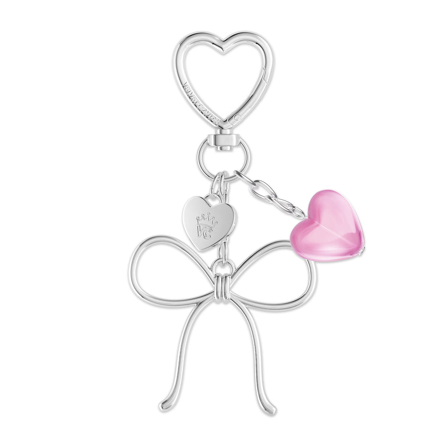 Silver Bow Bag Charm