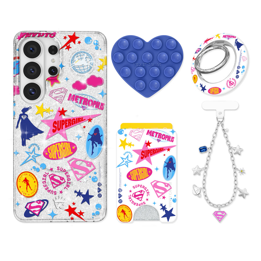 Supergirl Krypto Glitter Samsung Bundle Set