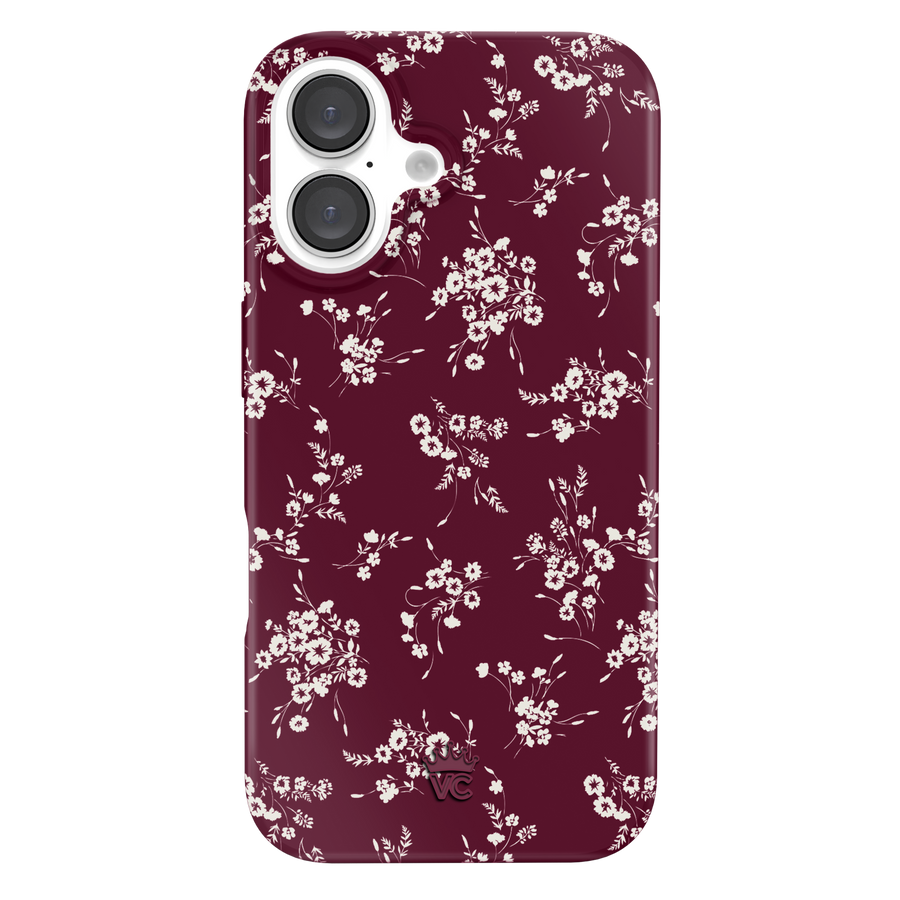 French Burgundy Floral iPhone Case