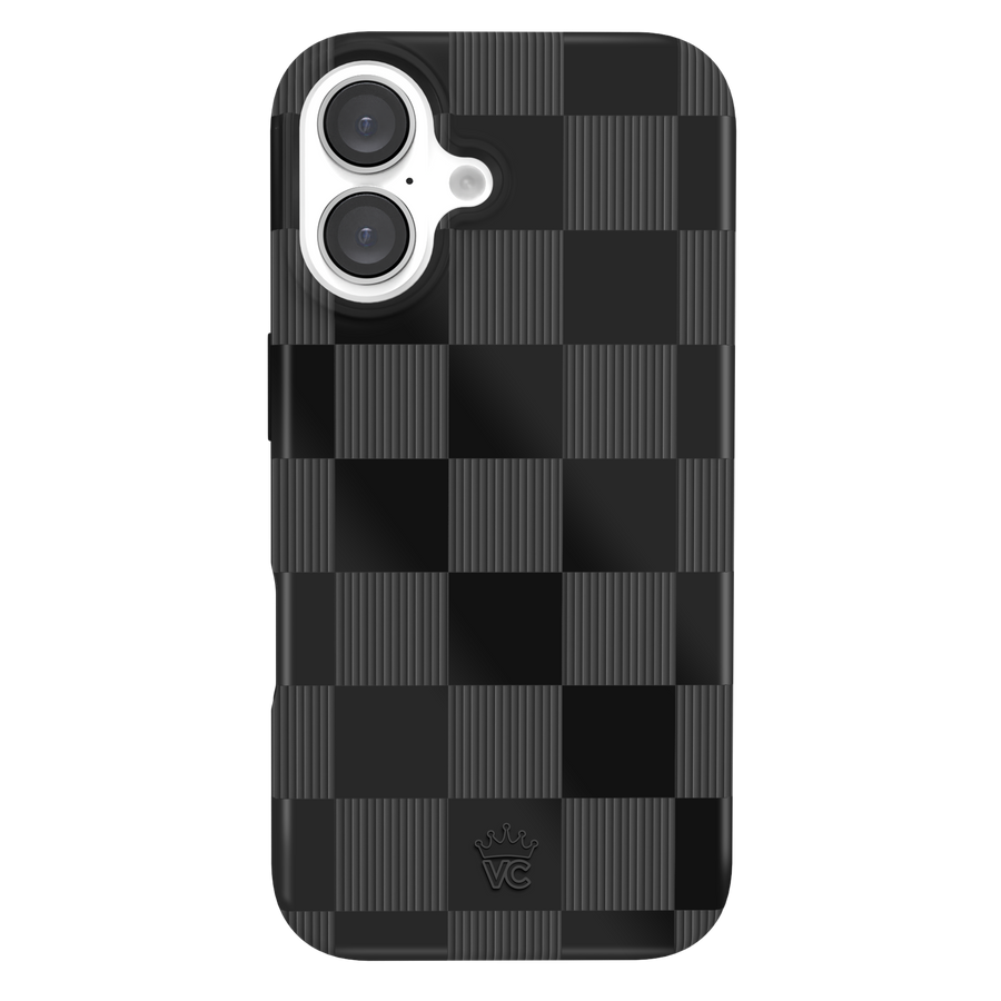 Noir Vibe Checkered iPhone Case