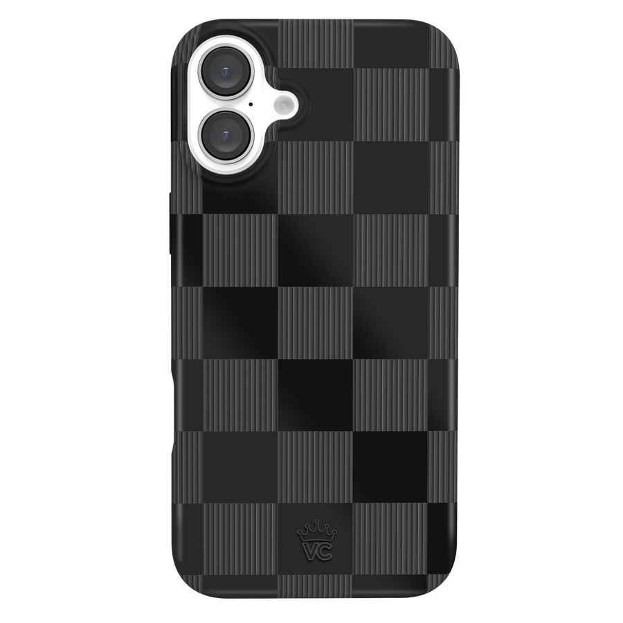 Noir Vibe Checkered iPhone Case