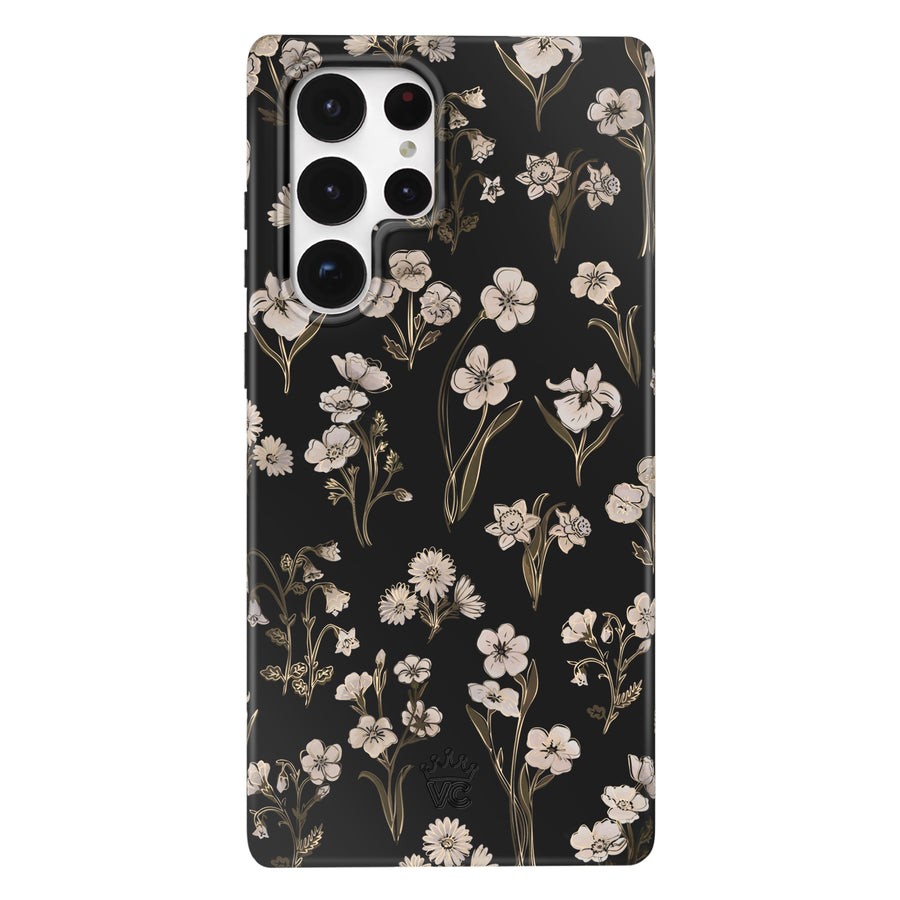 Nightbloom Gold Chrome Floral Samsung Case