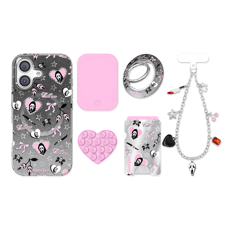 Ghost Face Goth Glitter iPhone Bundle Set