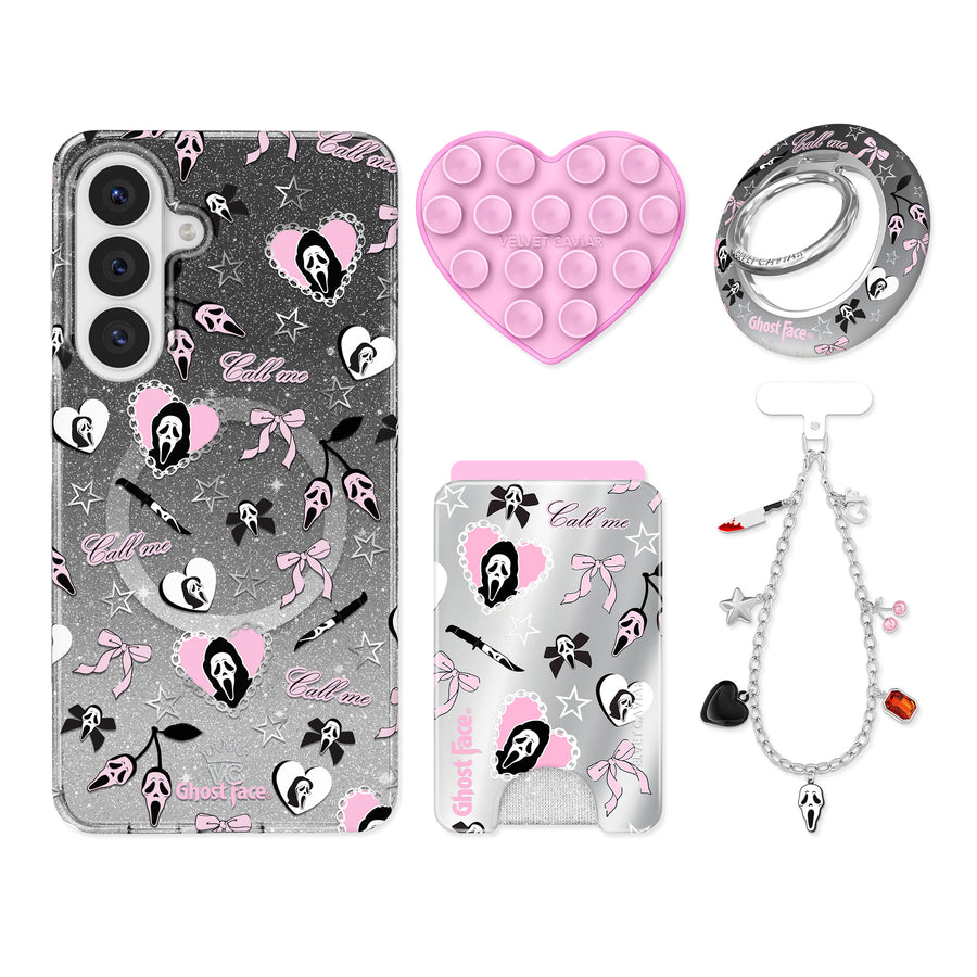 Ghost Face Goth Glitter Samsung Bundle Set