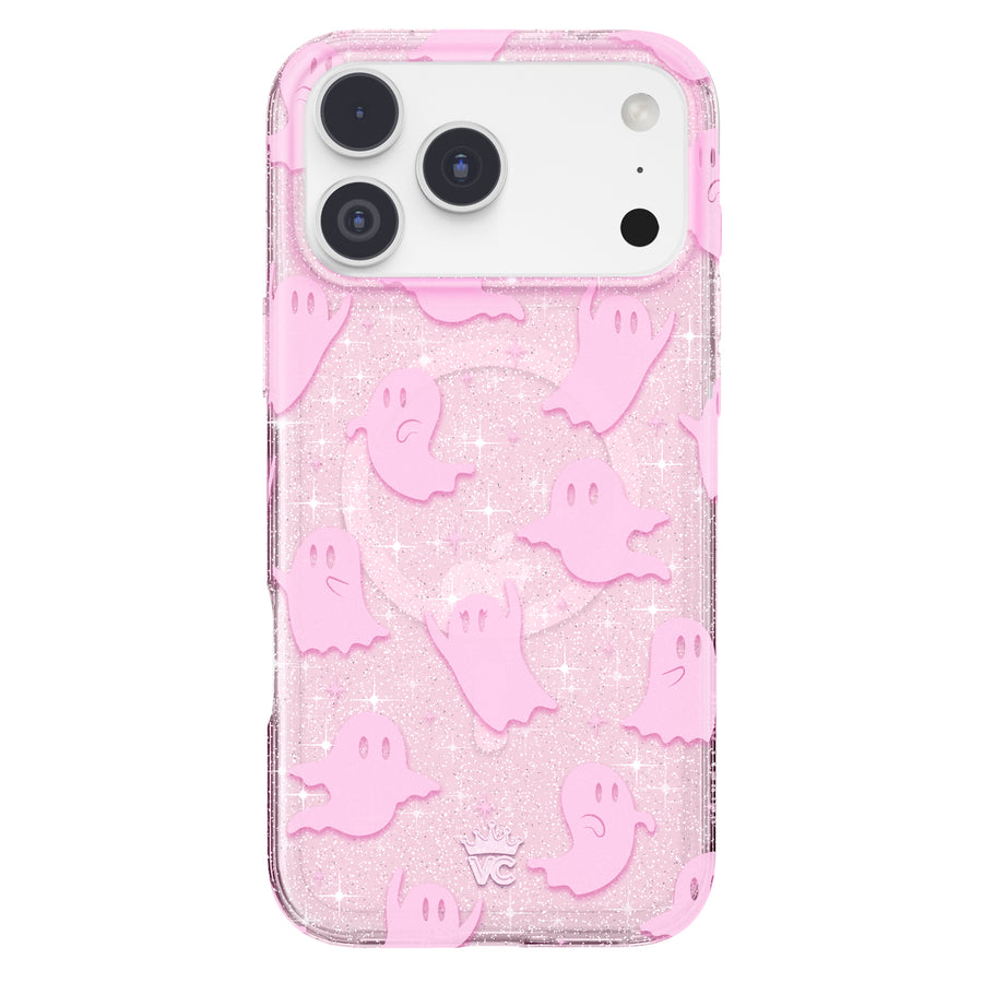 Ghosted Pink Glitter iPhone Case