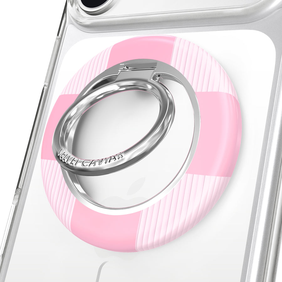 Pink Vibe Checkered MagSafe Grip Ring
