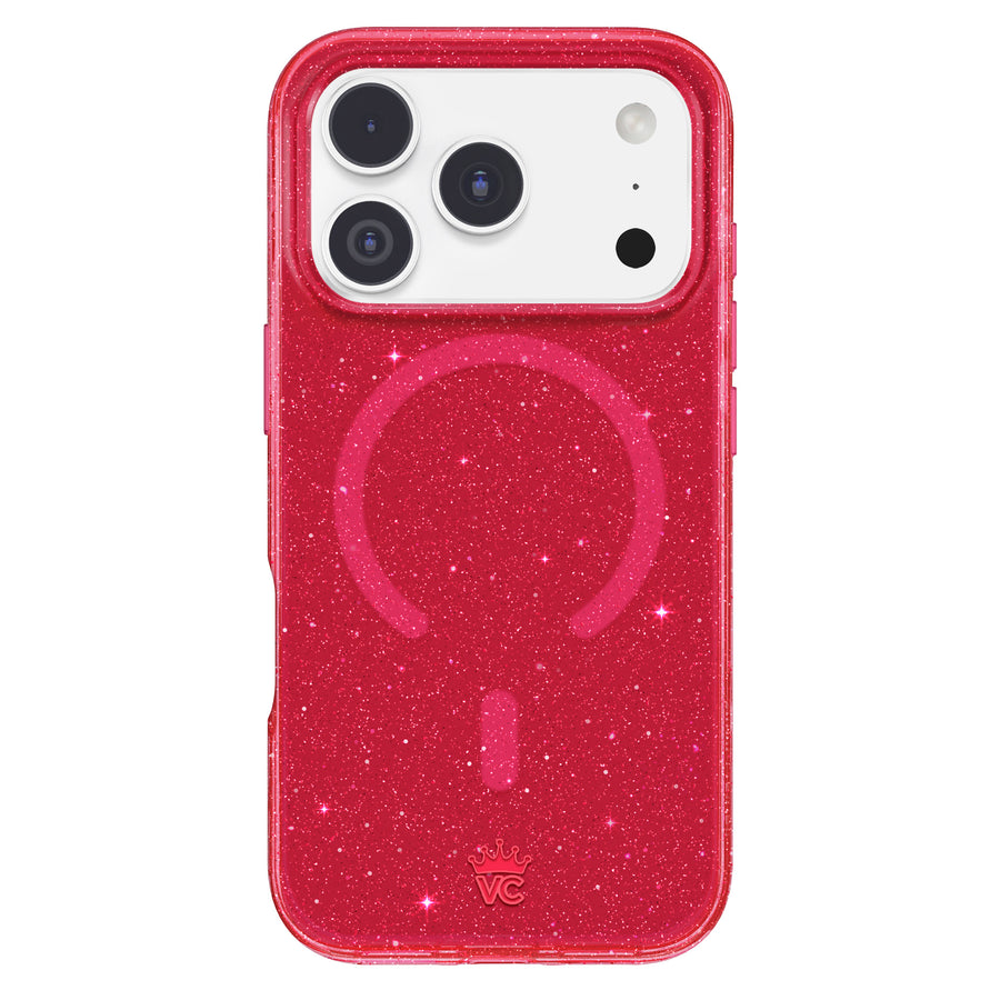 Ruby Red Glitter Jelly iPhone Case