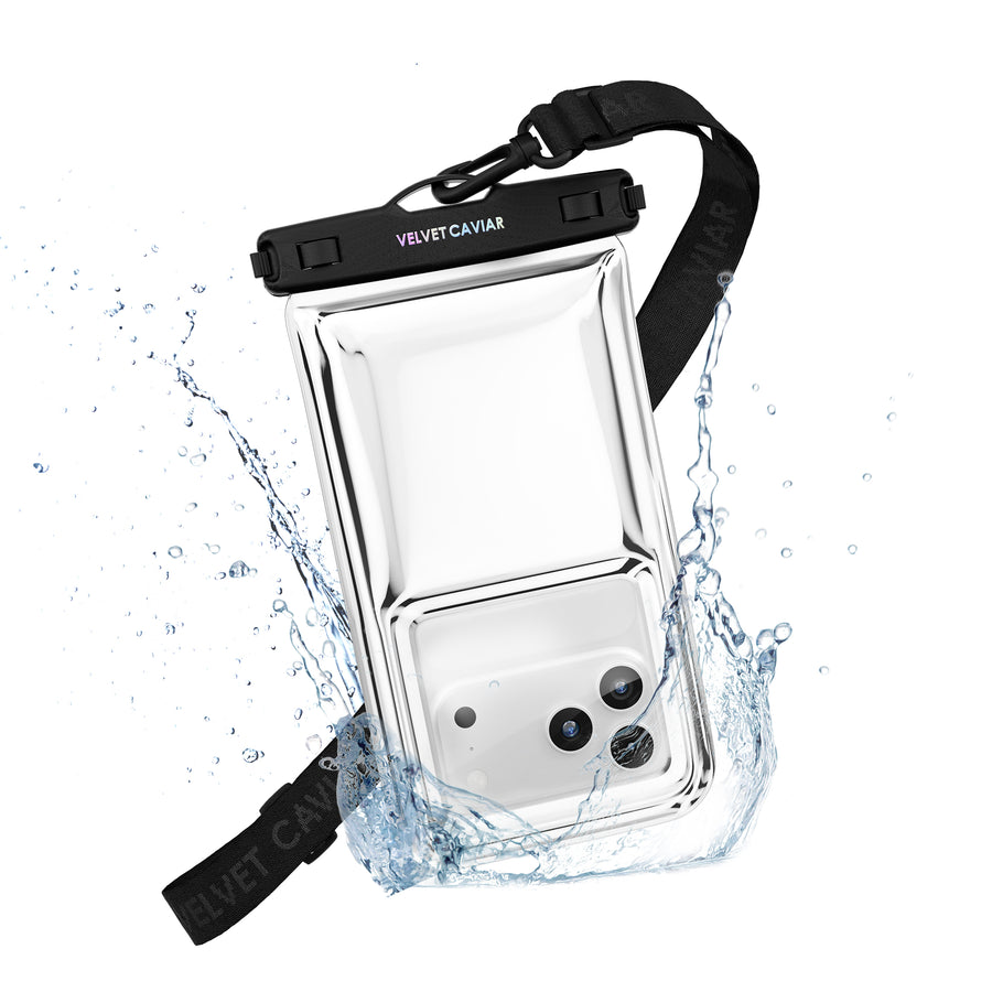 Silver Holo Waterproof Floating Phone Pouch