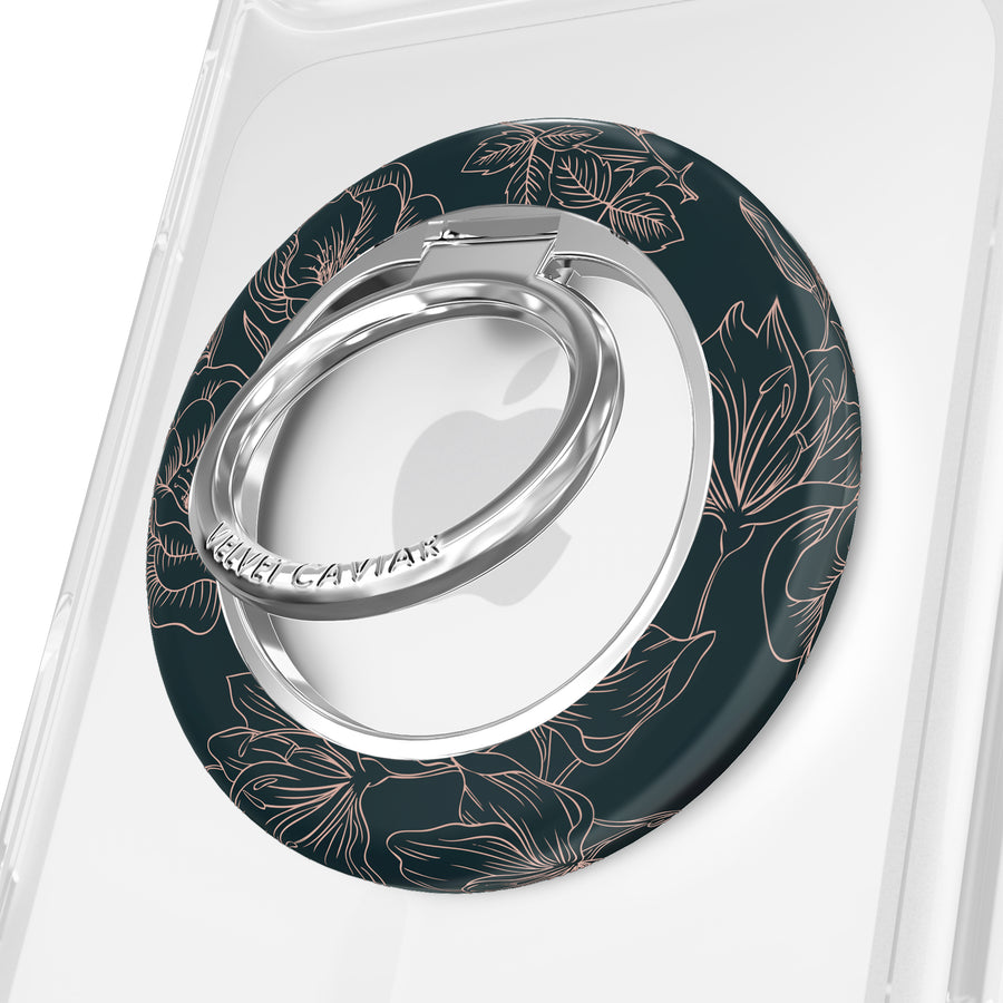 Floral Rose Gold Chrome MagSafe Grip Ring