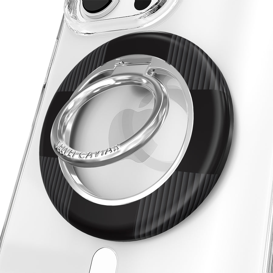 Noir Vibe Checkered MagSafe Grip Ring