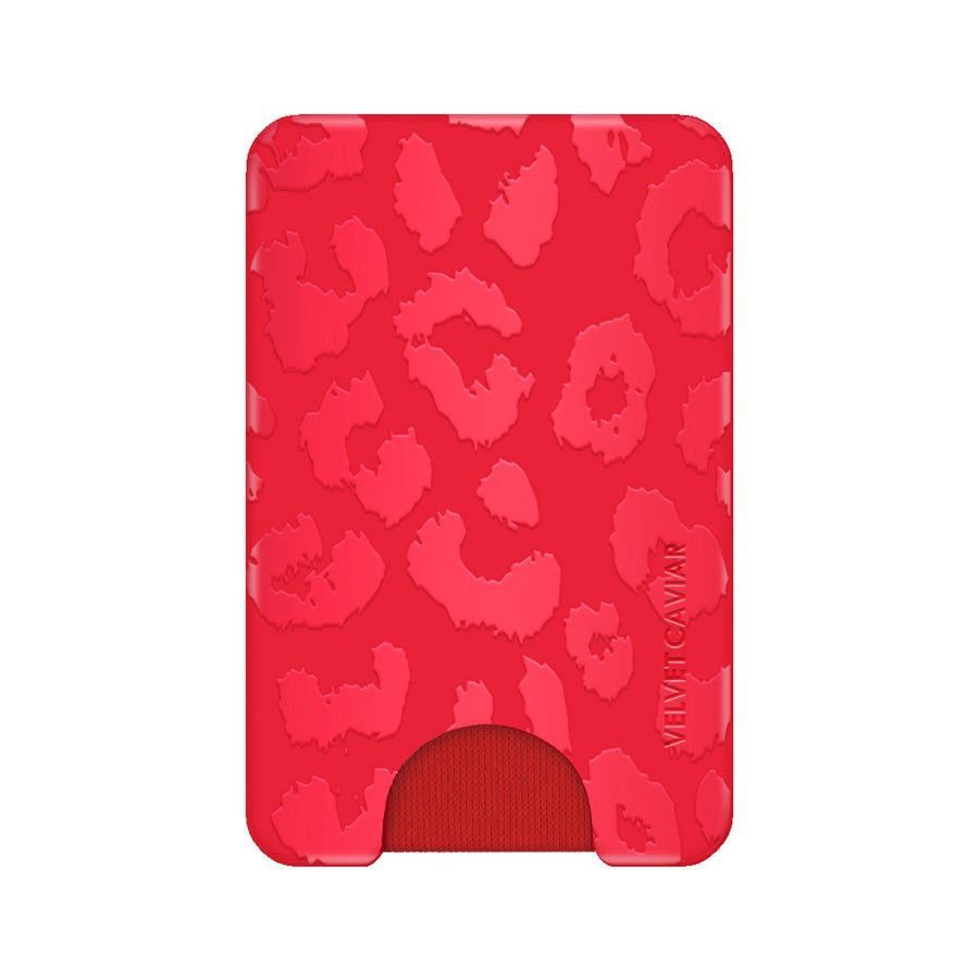 Red Leopard MagSafe Wallet