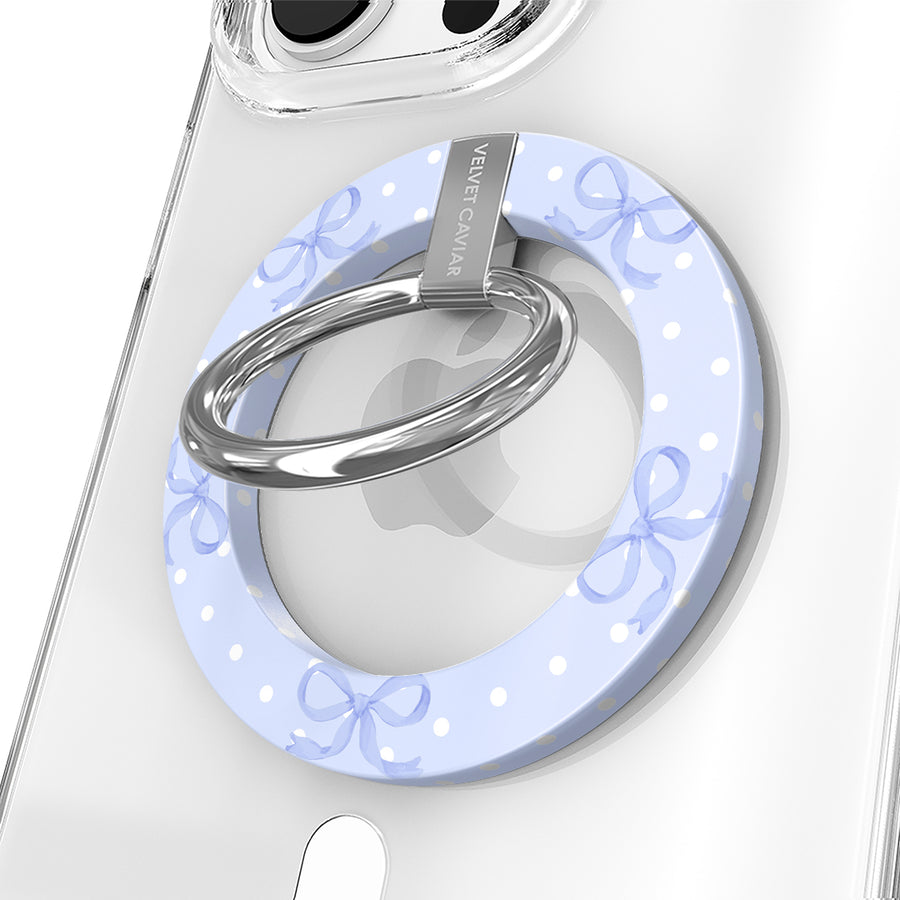 Lovely Blue Bows MagSafe Grip Ring