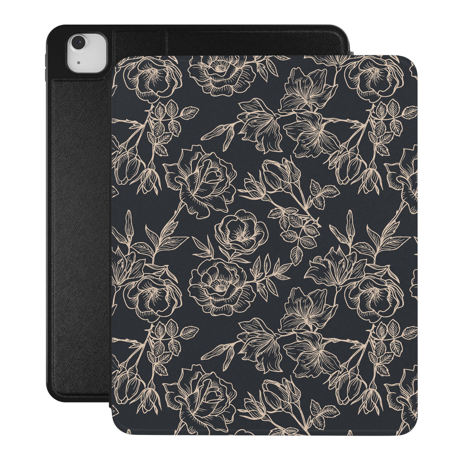 Floral Rose Gold Chrome iPad Case