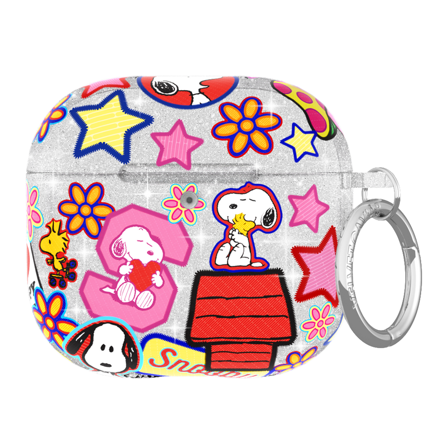 Snoopy Patchwork Glitter AirPod Case