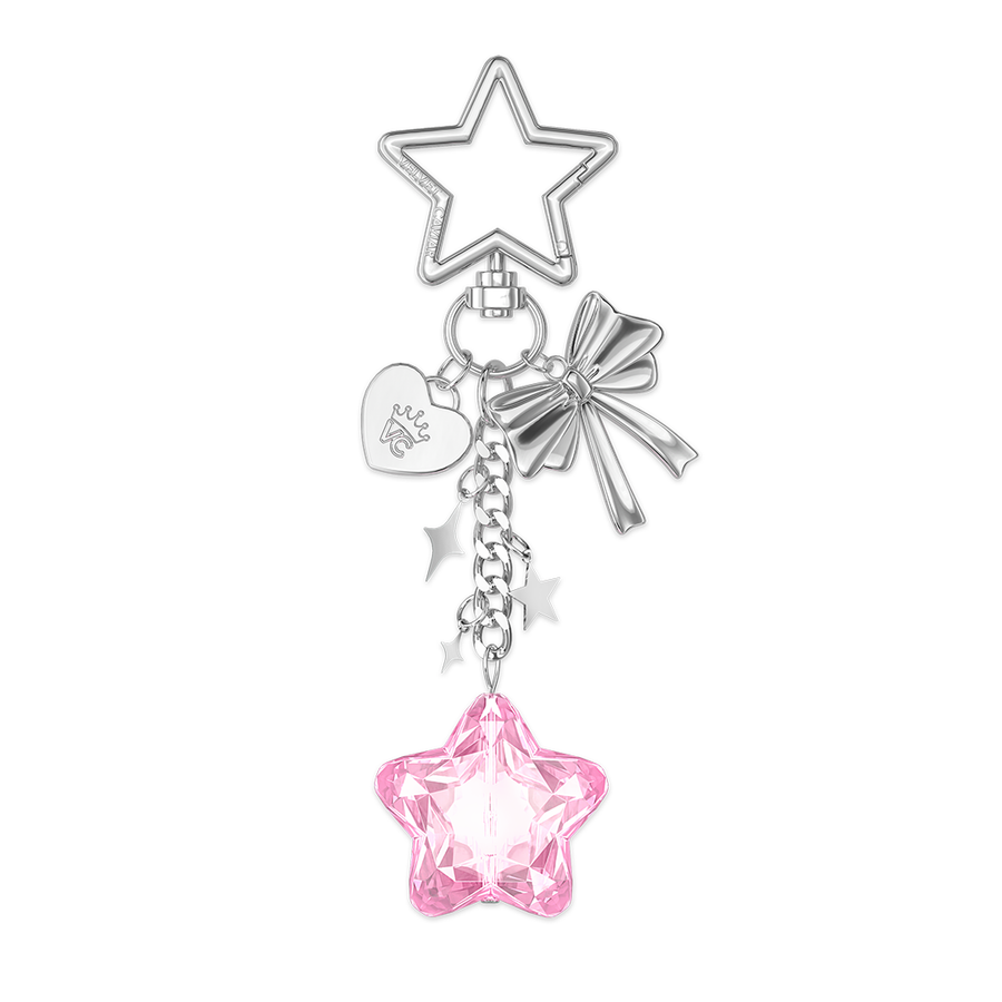 Pink Star Bag Charm