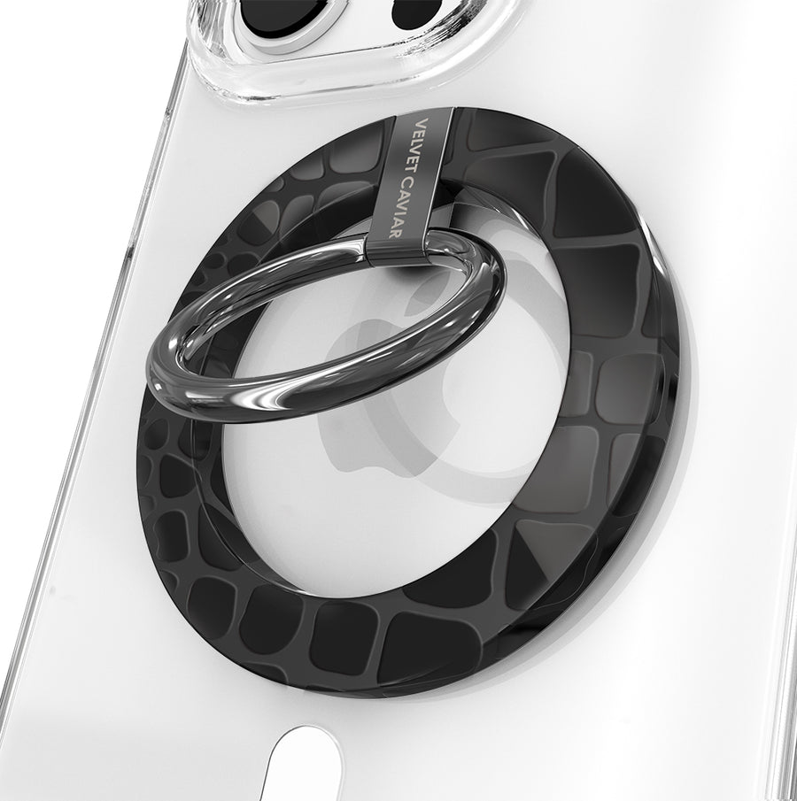 Black Croc MagSafe Grip Ring